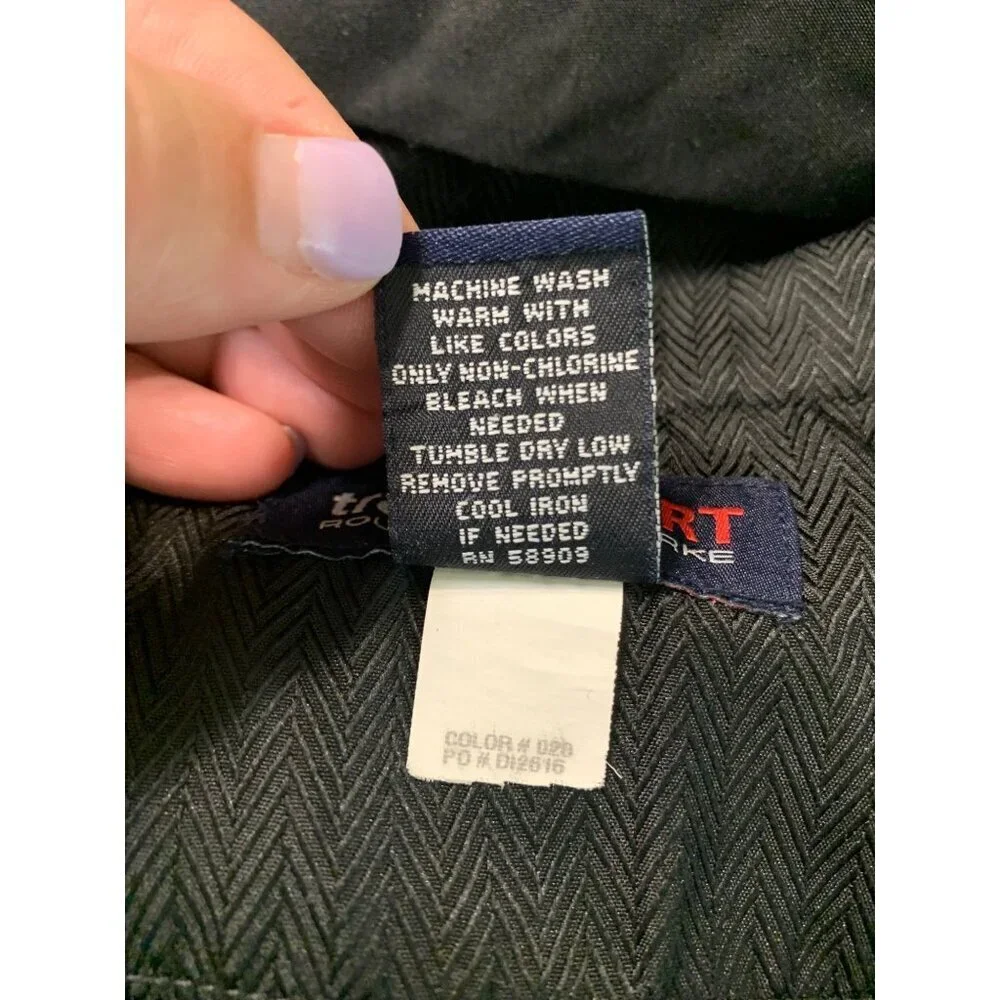 Roundtree & Yorke Travel Smart Big & Tall Mens Pants Size 44x30 Black #2-AC3